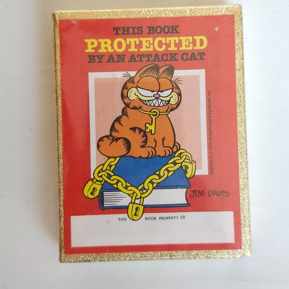 FUN Antioch GARFIELD Bookplates Set BNIP ATTACK CAT Jim Davis 1978 Vintage - Picture 1 of 2